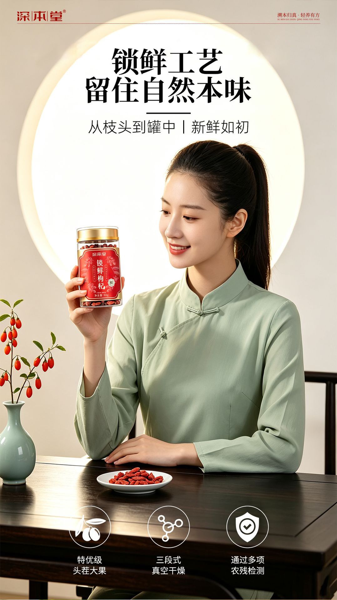 Premium Ningxia Goji Berry Gift Box Freeze-Dried Large Grade Goji Berries 176g for Holiday Gifting quality and texture