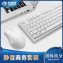 凯迪威6300白色有线键盘鼠标套装 办公家用 一体机台式笔记本电脑