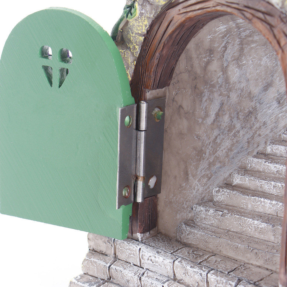 国境を越えた新しい階段妖精の花のドアソーラー中庭の装飾品パーソナライズされた屋外ソーラー装飾庭の装飾品