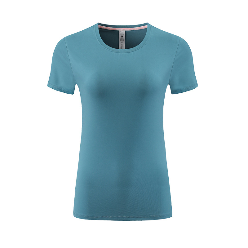 Ropa de yoga ajustada para mujer para comercio transfronterizo, camisetas de manga corta, tops deportivos, ropa de fitness para correr que adelgaza, ropa ajustada de secado rápido