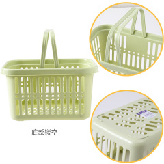 Small shopping basket, hand-held rectangular basket, plastic snack, pink, thickened, pharmacy, shopping mall, environmental shopping basket