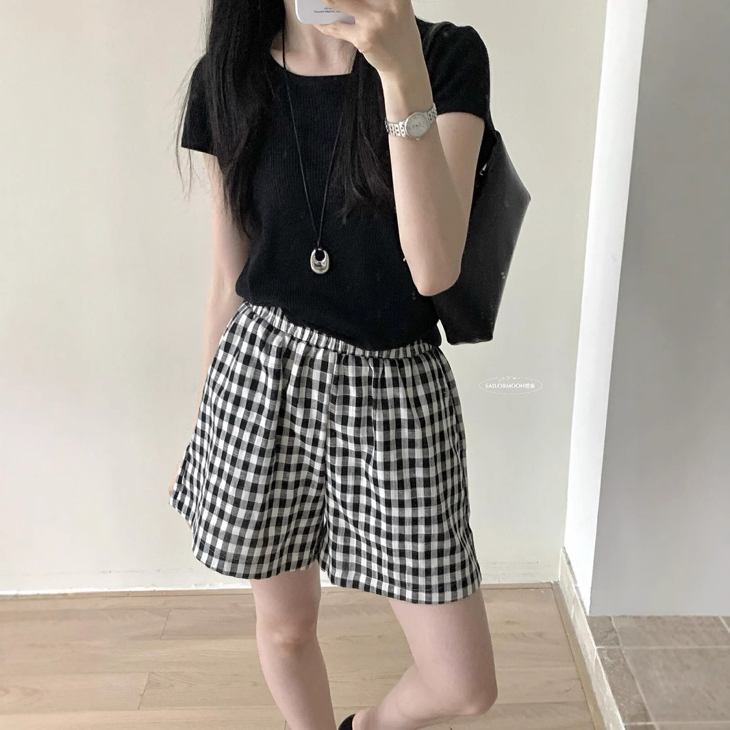 Imagine SAILORMOON delgado casual cintura elástica ropa exterior suelta hombre pequeño cintura alta pierna ancha pantalones calientes image 2