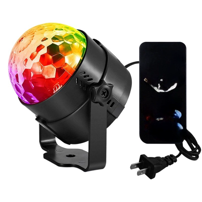 Мини вращающийся красочный свет светодиодный кристалл маленький волшебный шар Управление звуком Свет KTV Лазерный Свет домашний бар лазерная вспышка лампа