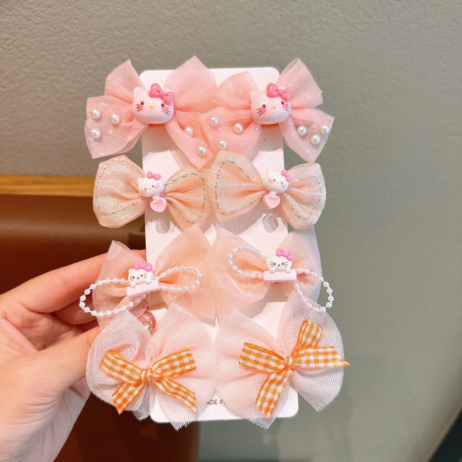 KULOMI Kids Hairpin Set Cute Sanli Pantalones Pequeñas Niñas Pequeñas Pequeñas