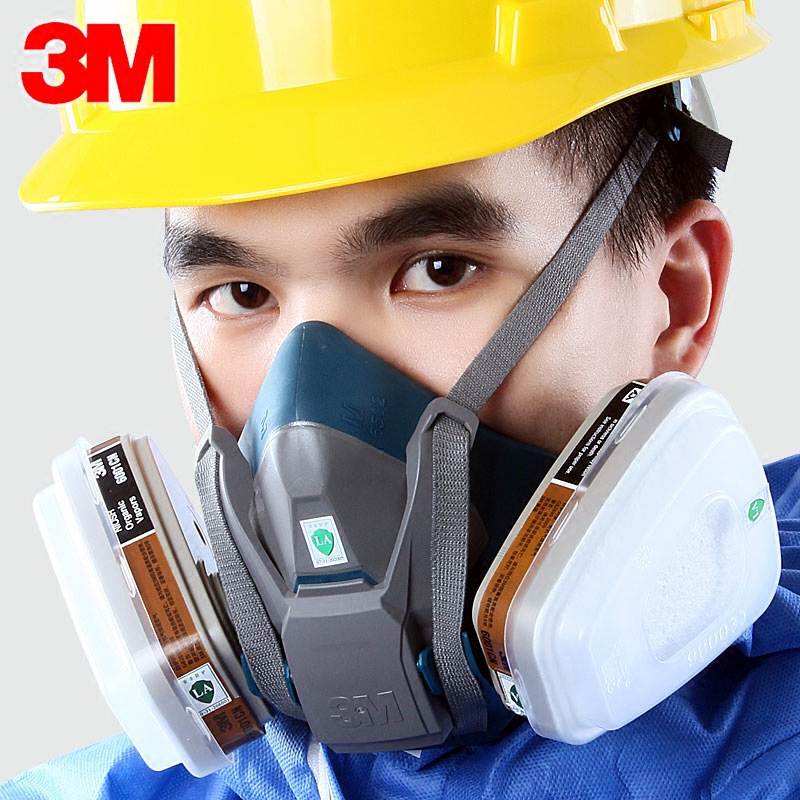 3M6502QL版防毒面具套装化工防护气体喷漆甲醛农药工业粉尘面罩
