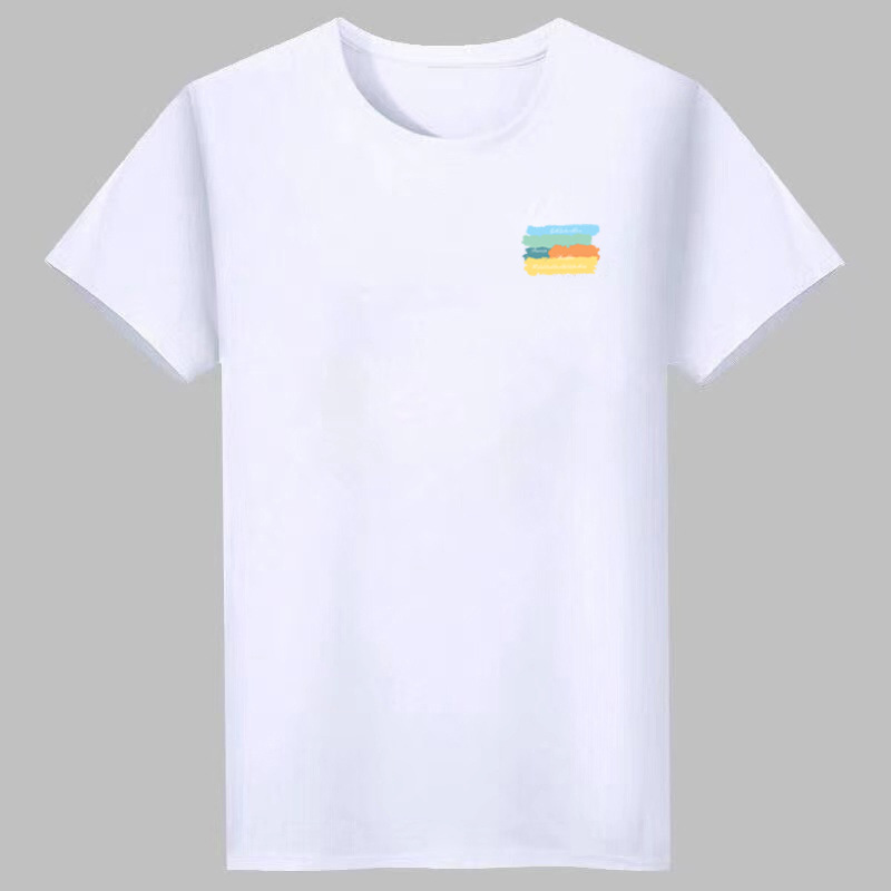 Camiseta de los hombres de verano de moda cómodo suéter estudiante superior estilo coreano slim fit manga corta todo partido simple hombres