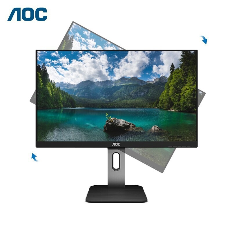 Aoc 24P1U Computer Monitor 24inch Full Hd Ips Screen Rotating and Lifting Narrow Bezel Dp Interface