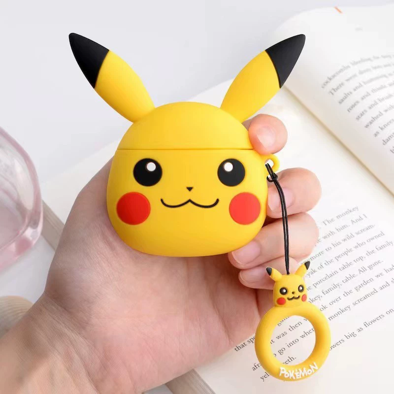 Apple, cartoon headphones, compatible protective case, print, pro3, bluetooth, 3/4