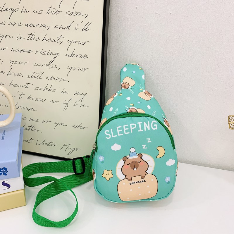 2025 nuevo bolso infantil caricatura lindo capibara bolso de pecho impresión extranjera mini mochila infantil