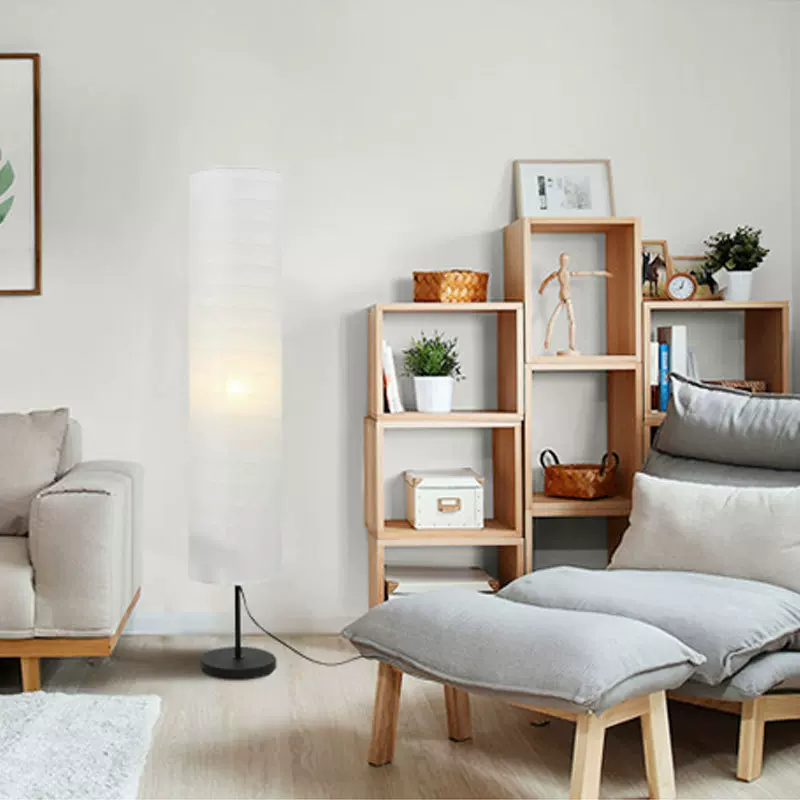 落地灯北欧创意简约欧式纸民宿酒店装修客厅卧室书房床头装饰立灯