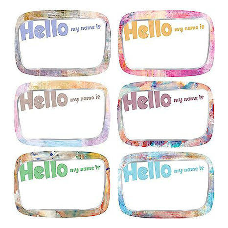 亚马逊爆款彩色名字贴儿童名字分类贴自黏标签课堂办公标记贴纸