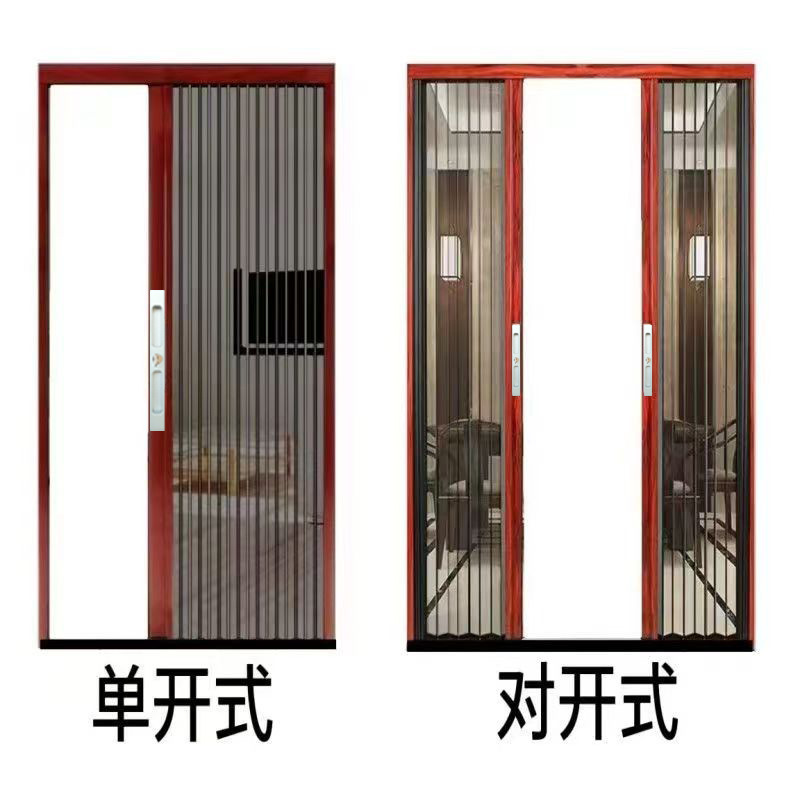 Puerta Corredera de Aleación de Aluminio, Cortina de Puerta Autoadhesiva sin Taladro con Cierre Magnético para Uso Doméstico, Puerta y Ventana a Prueba de Insectos