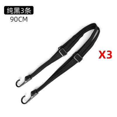 Motorcycle Strap Rope, Electric: Trailer rope/net/strap - 3-straps-black-90cm