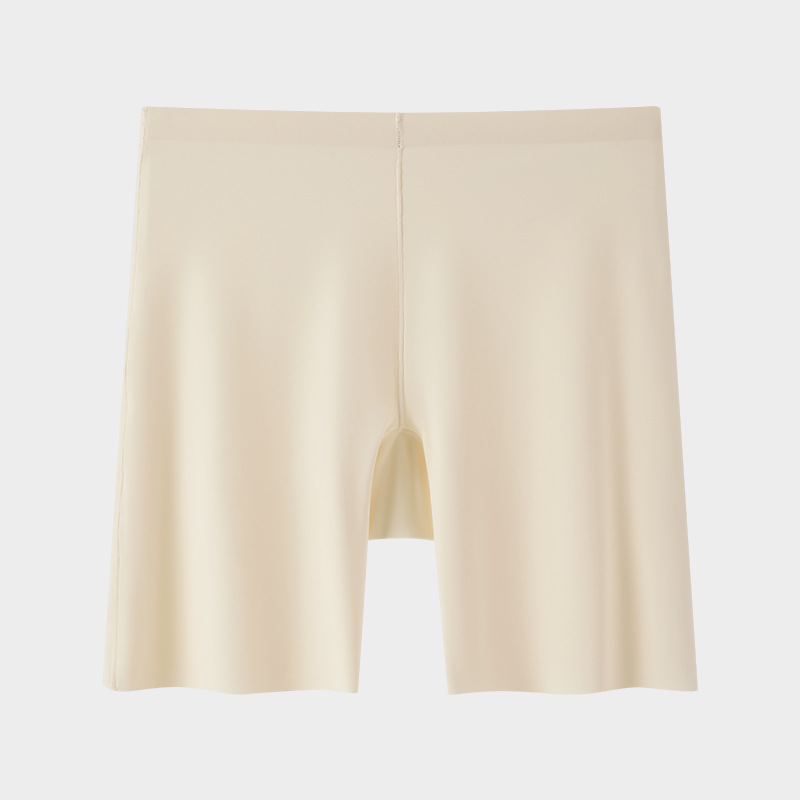 Pantalones de seguridad para mujer, seda de hielo delgada de verano, leggings antideslumbrantes sin costuras, pantalones cortos de seguridad tres en uno sin rizos