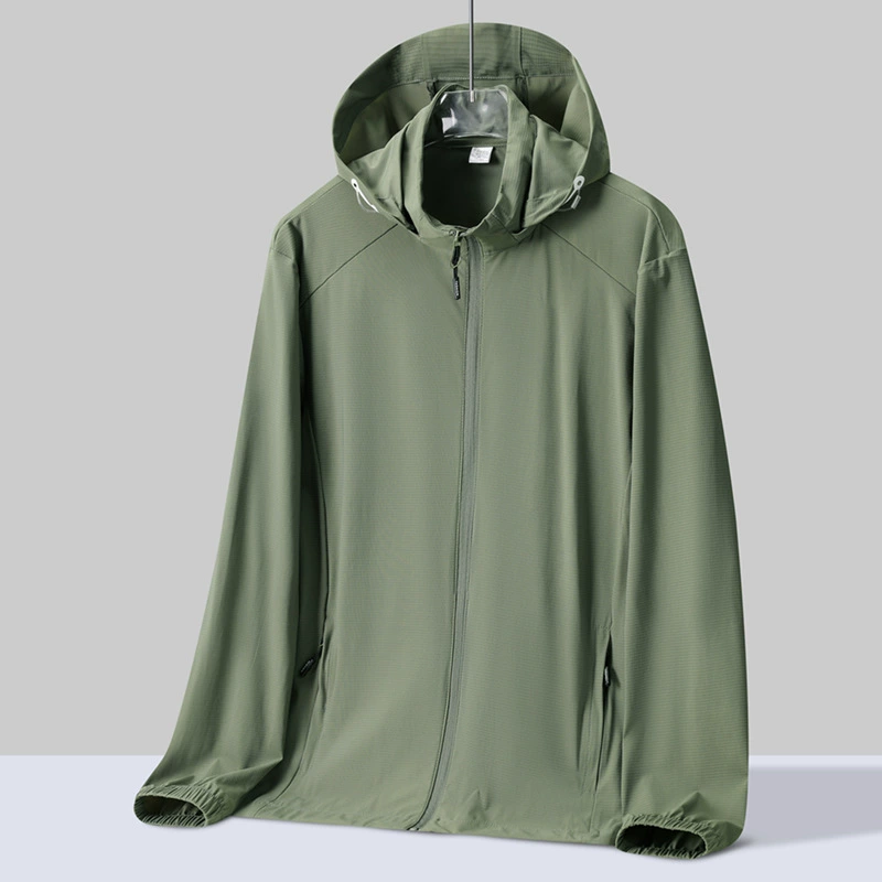 Нейлон 80, спандекс 20, мужская солнцезащитная одежда, съемная шляпа, дышащая, приятная для кожи одежда с защитой от УФ-лучей, одежда для верховой езды на открытом воздухе