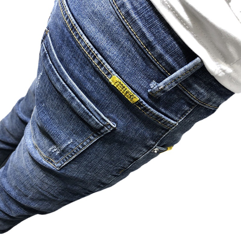 Jeans hombre 9/10 corte slim fit ajustados moda marca​