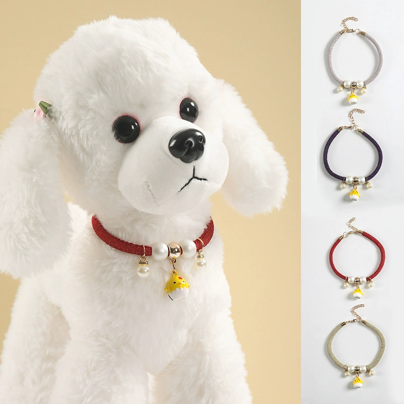 Кошачье ожерелье домашнее животное мультфильм колокольчик ошейник жемчужный аксессуар маленький собачий ошейник производитель через границу