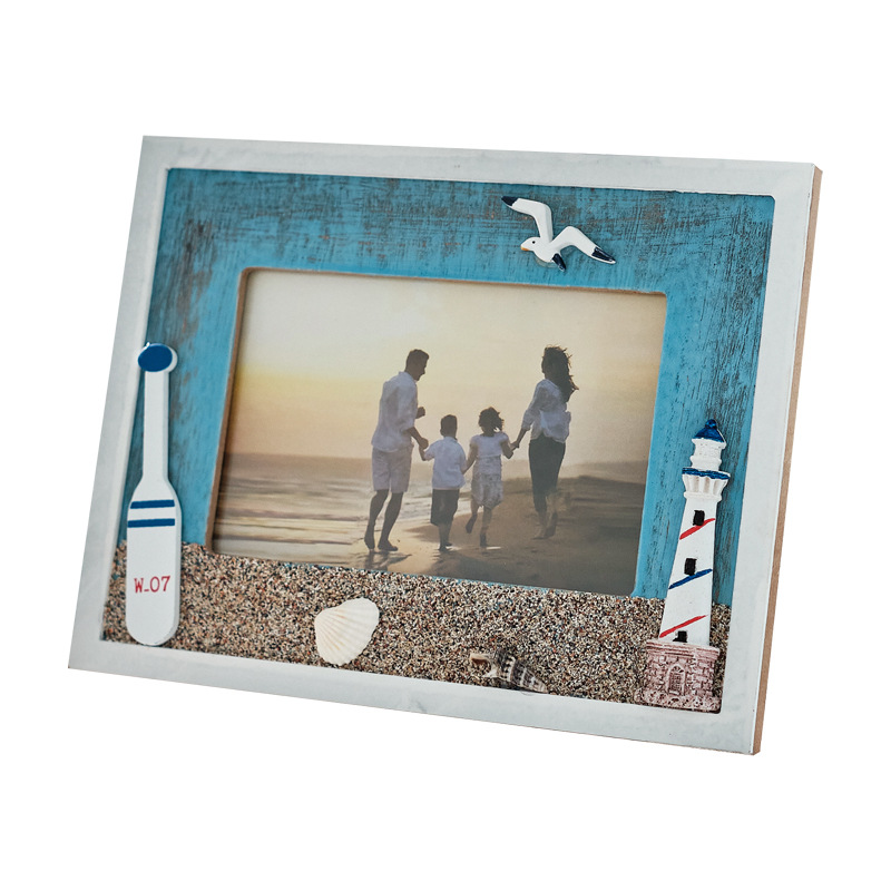 6-inch children's personalized Mediterranean photo frame decoration creative retro wooden photo frame decorative picture frame photo frame