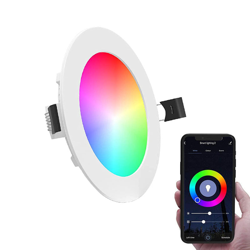 Graffiti inteligente WiFi Bluetooth downlight ZigBee voz App control remoto rgbcw panel de luz Alexa