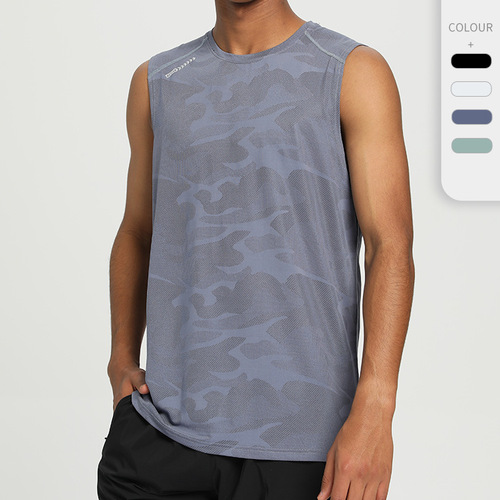 Vest men's loose sports sleeveless summer running quick-drying men's T-shirt fitness clothes basketball sweat-absorbent training clothes