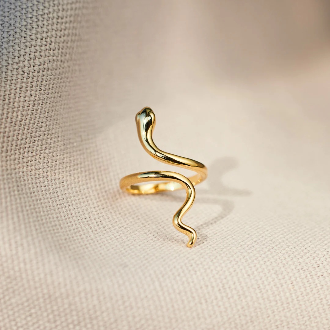 12g Weight Open Rings Classification Adjustable Ring Size 925 Sterling Silver Snake Open Rings