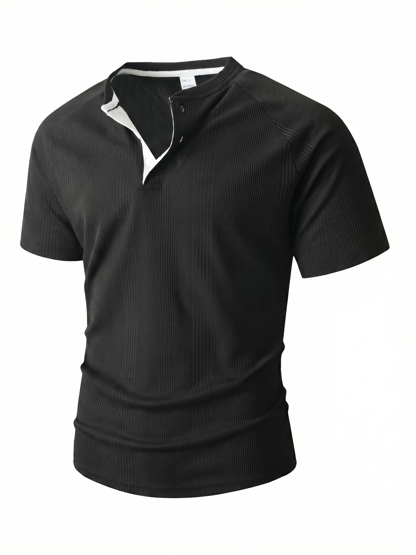 Men's Clothing Men's Summer Shirt Long Sleeve Round Neck Vertical Stripe Style Henry Base T-Shirt For Formal & Casual_viptrois.com