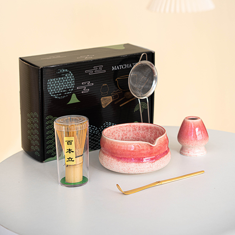 日本製ギフトボックスセット クロスボーダーインスタイル 抹茶ボウル 抹茶ティーセット 百本立陶器 クロスボーダー限定|undefined