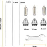 180模型上色新款83易清洗喷笔喷头喷嘴喷针0.2mm 0.3mm 0.5mm更换
