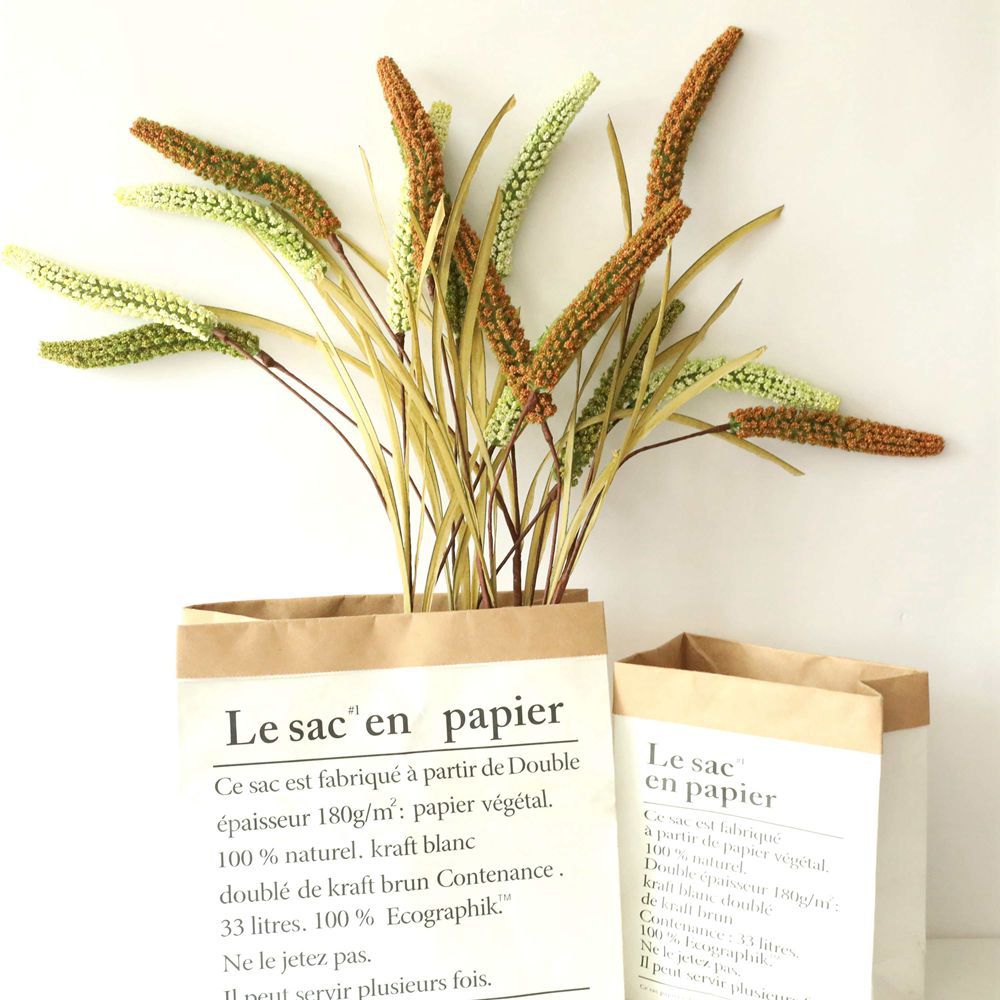 跨境假花毛穀子仿真花廠家家居裝飾婚慶玫瑰花牆INS手捧花MW09923