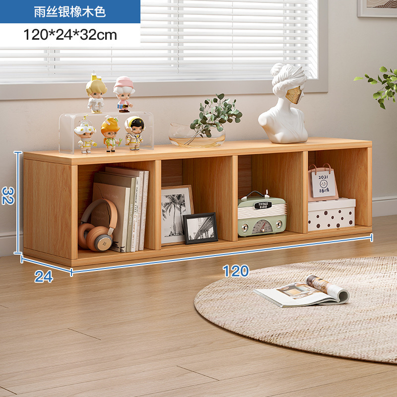 Estante de cosméticos de estilo crema, gabinete de rejilla de piso a techo lateral de mesa, gabinete de ocho compartillas, gabinete de almacenamiento de perfumes para productos para el cuidado de la piel