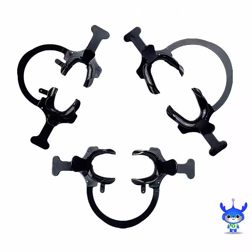 外贸产品牙科材料带柄C型开口器黑色新款带手柄C型连体开口器|ms