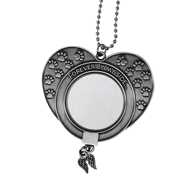 Heat Transfer Blank Angel Wings Holding Heart Pendant European and American Car Accessories Cross-Border Amazon Hot Seller