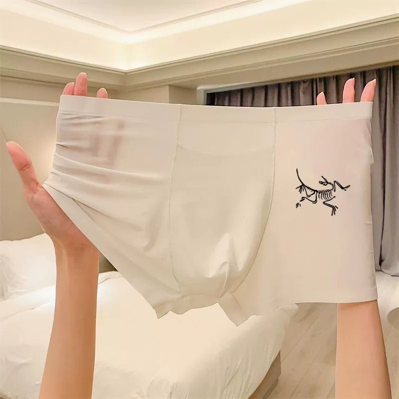 Ледяной шелк мужское нижнее белье летом тонкое дышащее