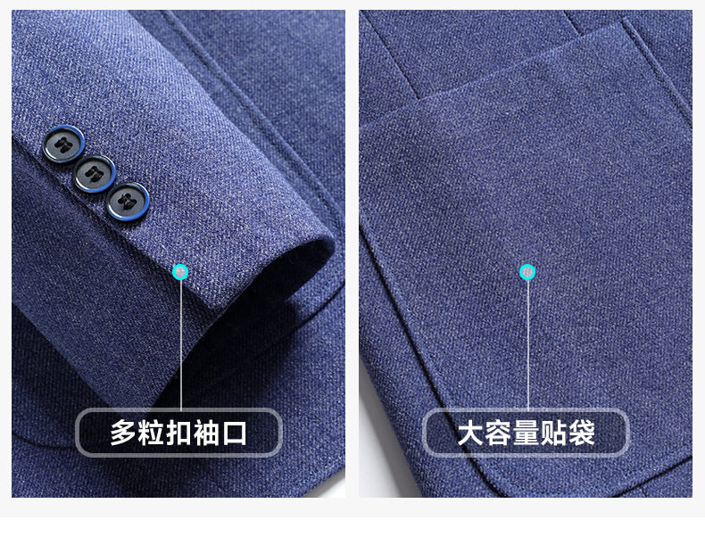 Áo vest nam dáng ôm, không nhăn, phối cúc hai hàng, chất liệu co giãn thoải mái, phong cách Hàn Quốc — Kaki, Xanh da trời, Xanh lục nhạt, Đỏ tương chi tiết 11