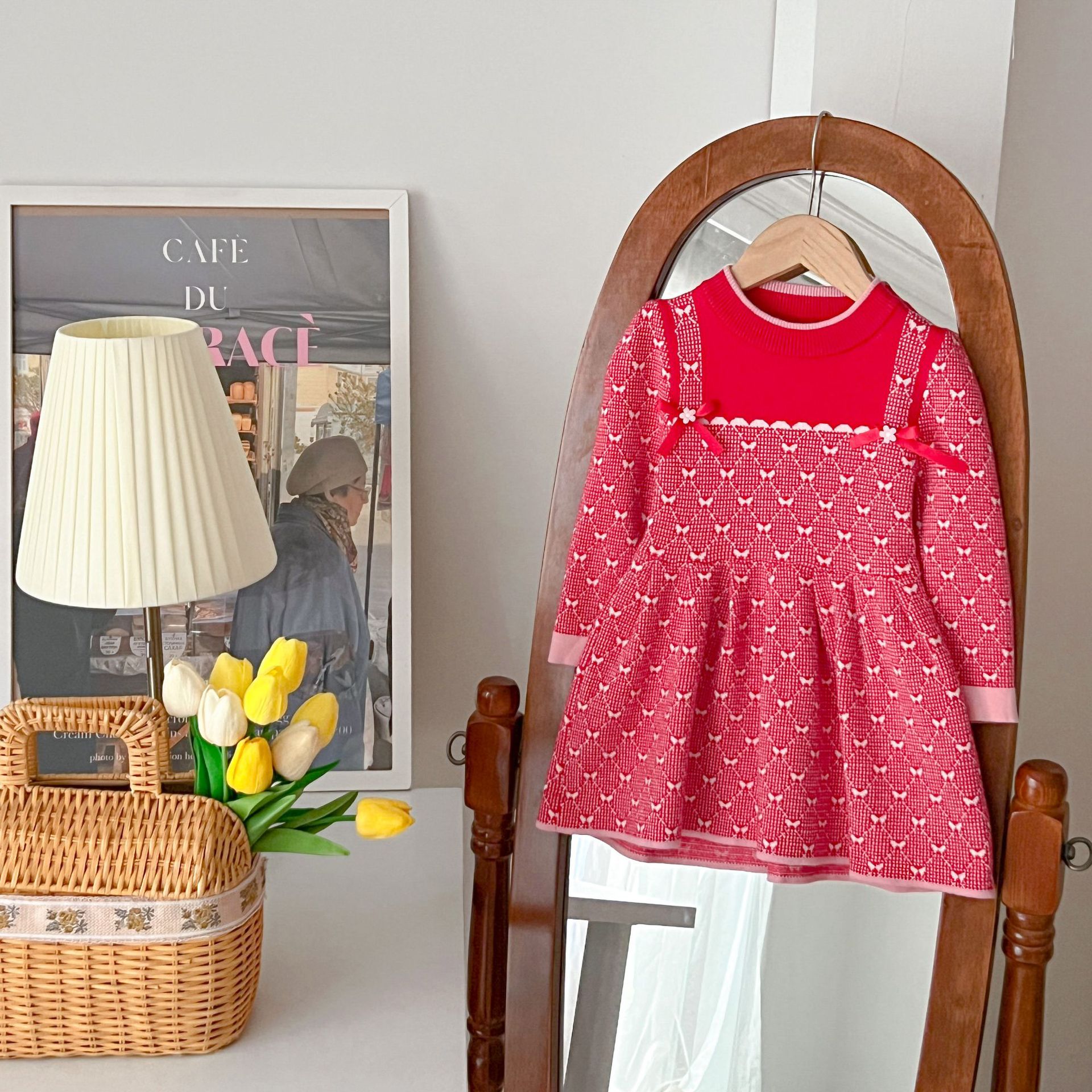 JINYONG Maglione per bambini Autunno/Inverno Nuova bambola per abito da principessa a maniche lunghe lavorata a maglia da ragazza_voghion.com