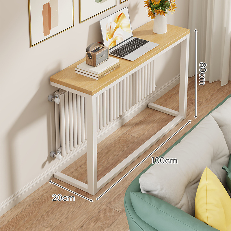 Estante Estrecho de Almacenamiento de Madera y Hierro para Sala de Estar y Dormitorio