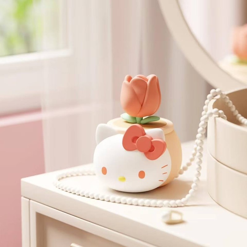 サンリオ鉢植えシナモンドッグメロディークロメガールフィギュアブラインドボックストレンディな漫画の装飾品|undefined