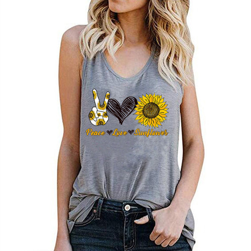  Cross-border Women's Clothing AliExpress eBay Summer New Arrival Gobang Print Tank Top  TEMUTEMU