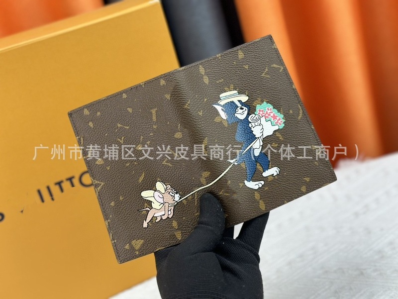 跨境外贸原版老花涂鸦护照夹经典时尚卡通印花折叠钱包证件保护套|undefined
