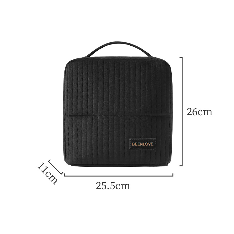 Bolsa de almacenamiento multicapa de terciopelo transfronterizo de Nueva Holanda puede ser vertical conveniente para viajar bolsas de maquillaje portátiles de gran capacidad
