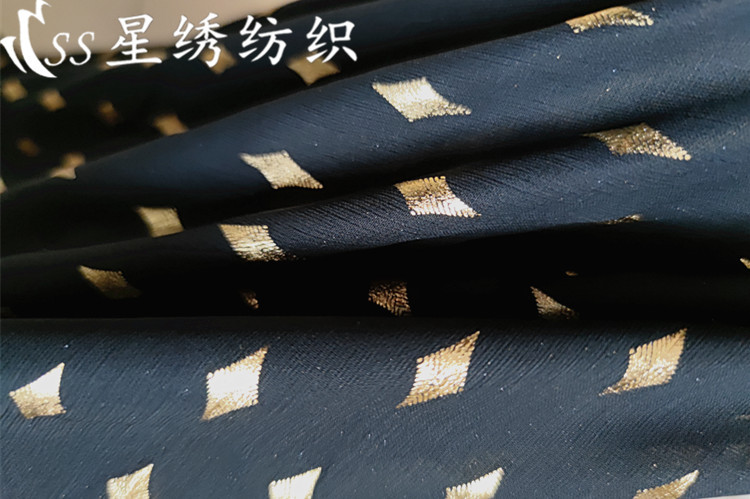 시폰 주름 블랙-다이아몬드