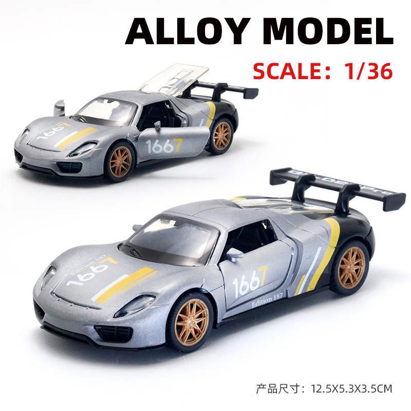Juguetes de aleación de alta calidad para niños versión de pista modelo de coche deportivo 1: 36 bolsa de coche de puerta abierta
