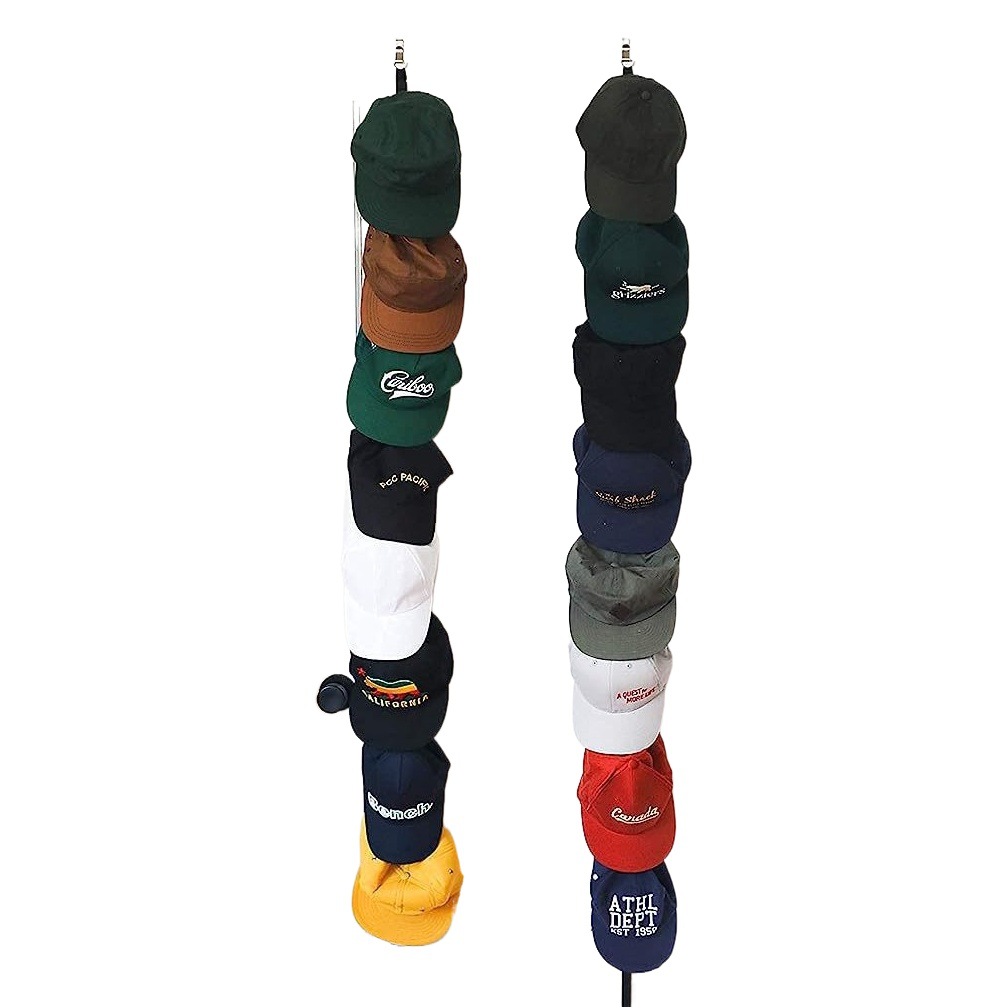 Bastidores de gorra de béisbol simple ahorro de espacio plegable puerta colgante armario transfronterizo gorra de béisbol de almacenamiento ajustable