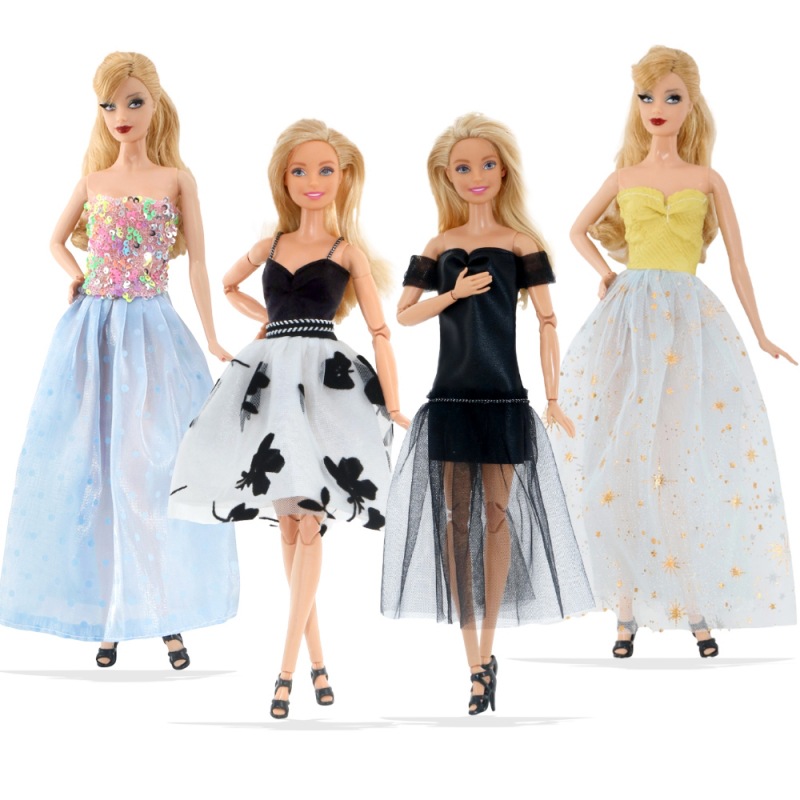 New Dress-Up 30cm 11inch Barbie Doll Clothes Casual Fashion Skirt Dress Foreign Trade Cross-Border Wholesale
