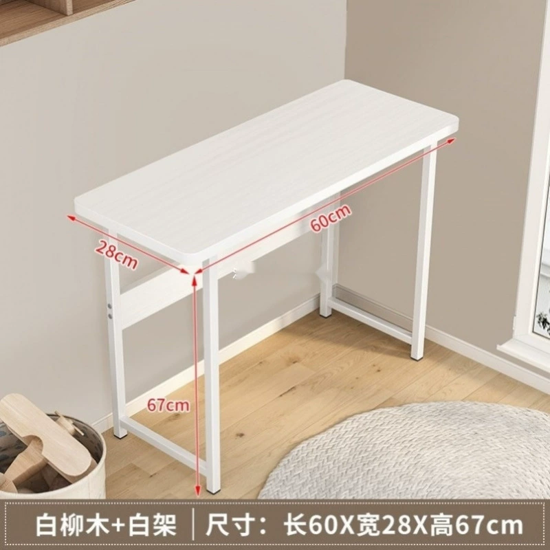 Длинный прямоугольный стол из цельного дерева, длинный узкий стол, узкий стол для комнаты, балкона, компьютерный стол, настольный письменный стол, простой стол