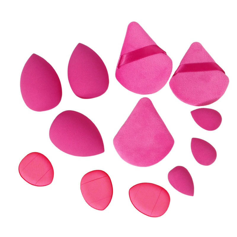 Juego de 12 piezas de huevo de belleza de color sólido popular transfronterizo, mini borla de polvo para pulgar, polvo suelto flocado, cojín de aire, huevo de maquillaje image 10