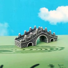 小桥梁石拱桥玉带桥地砖摆件鱼缸造景盆景配件水族装饰品假山创意
