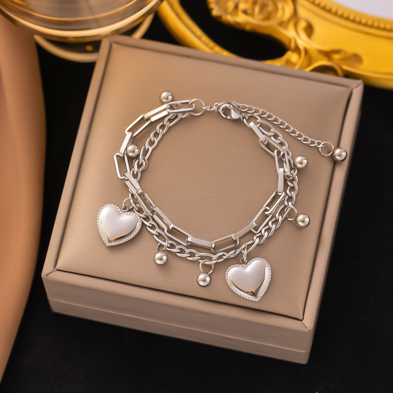 クロスボーダー東莞チタン鋼ジュエリー色褪せない新しい日本と韓国のアクセサリーブレスレット女性用 18K ゴールドファッションライト高級ハイエンド|undefined
