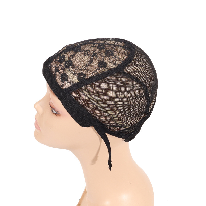 Peluca tapa de malla mecanismo completo cubierta de la cabeza transpirable cómodo elástico tapa accesorios de cuero accesorios de encaje neto de pelo de papel adhesivo fondo de malla