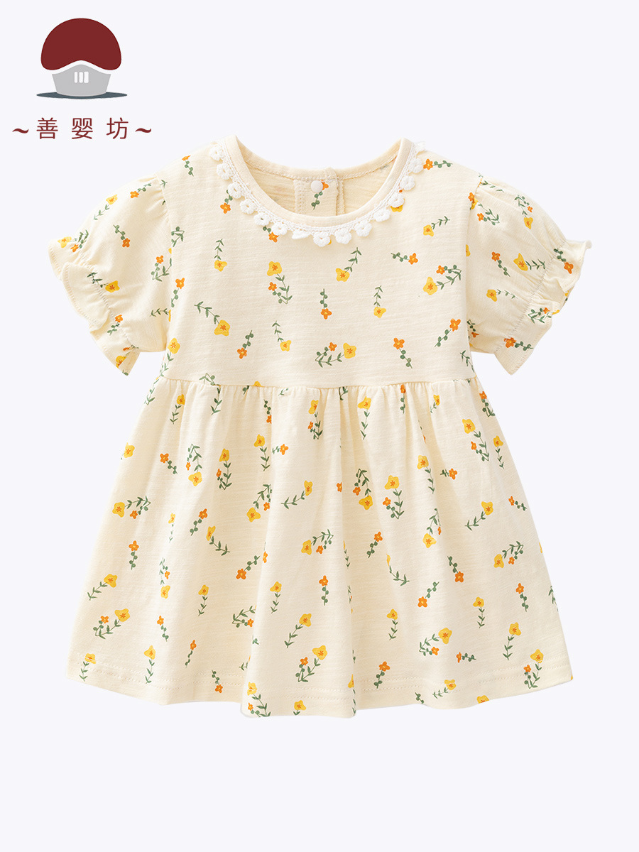Children's overall, summer clothing, cotton thin fashionable dress to go out, children's clothing